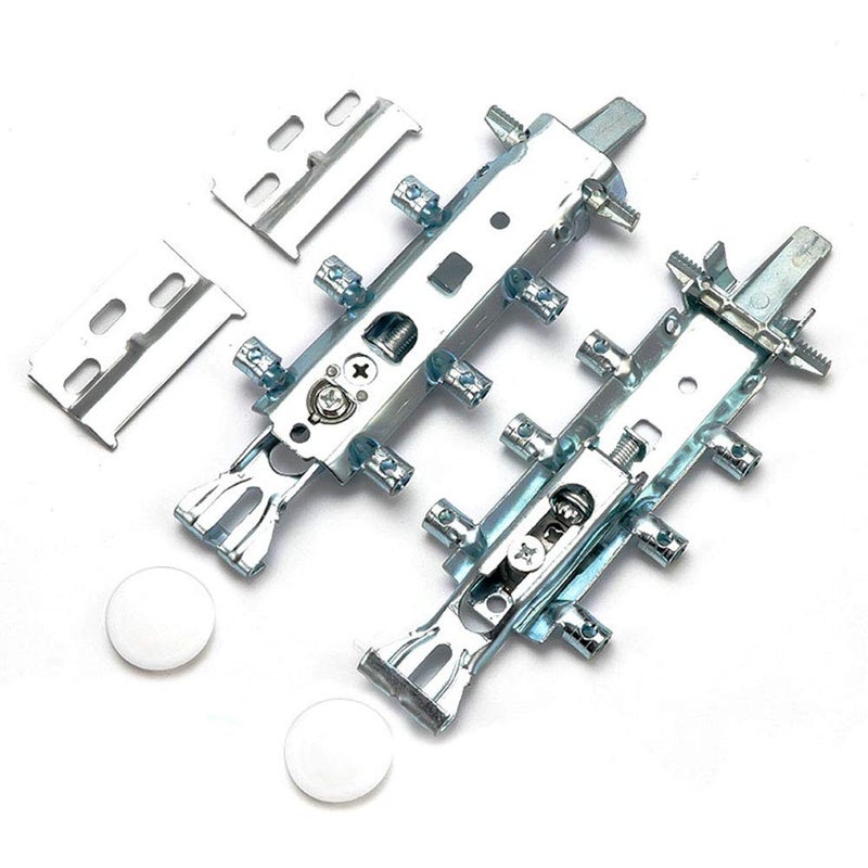 Tiberham Concealed Kitchen Cabinet Hangers, Tiberham 2Pcs Universal Wall Hanging Bracket, Heavy Duty Kitchen Wall Cabinet Plates, Wall Mounted Cupboard Holder Suspension Brackets with Cover Caps - Image 1